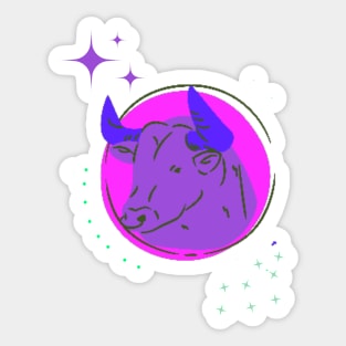 zodiac sign of Taurus Purple design Horoscope Sticker